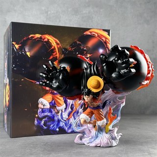 抱漫閣 海賊王手辦 雙拳路飛 三檔灰熊銃 路飛桌面擺件 二次元動漫手辦模型, 1個, 雙拳路飛【盒裝-高約28cm】