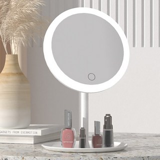 Qiaokao 화이트 트레이형 화장 거울