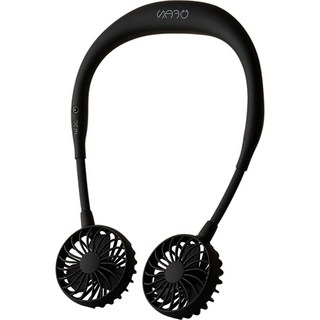 블루아이디 캠핑 목선풍기 저소음 넥풍기 휴대용 넥밴드 선풍기 BI-NF2, 블랙