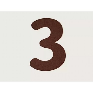 GoGraphy 不織布數字生日快樂掛飾，生日派對慶生佈置牆貼，多色可選，輕鬆打造派對氣氛, 3, 1個