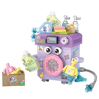 LOZ 나노블럭 미니블럭 캐릭터 베이비 야옹, 26.퍼플세탁기, 1개