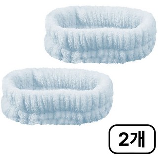 디어하우스 극세사 헤어 세안밴드, 2개, 스카이블루