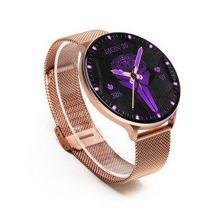 FANGU 梵固 GPX1智慧手錶 - 時尚金屬錶帶，健康監測，運動紀錄, 魅力金L, 1.75吋, 藍牙