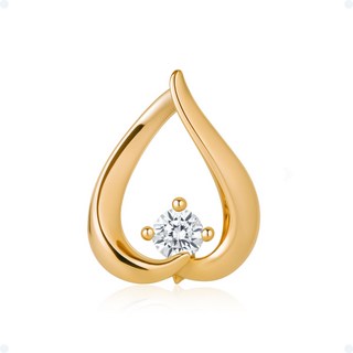 쥬넬 14K 히트메 물방울 눈물 라인 큐빅 금 팬던트