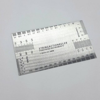 老羊樂器店 開發票 弦距測量卡 吉他 金屬 量測尺 精準測量 弦樂器通用, 1個