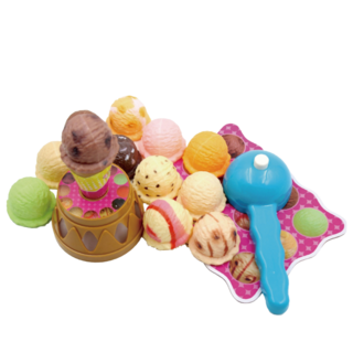 冰淇淋疊疊樂 積木玩具 益智桌遊 親子家庭聚會, 1個, 彩色