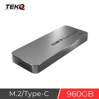 TEKQ 583SuperFast 太空灰 960GB Type-C PCIe M.2 NVMe SSD 外接式固態硬碟