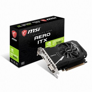 MSI 지포스 GT1030 에어로 ITX OC D4 2GB, 1개