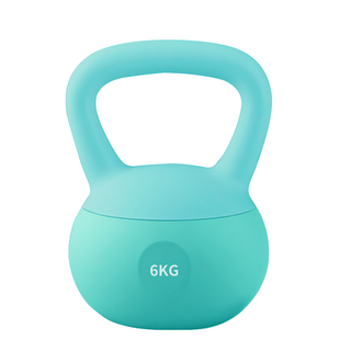 彩色軟壺鈴：2-8公斤選擇，橡膠材質，安全不傷地板，核心訓練重量訓練適用, 1個, 綠色--6公斤, 綠色