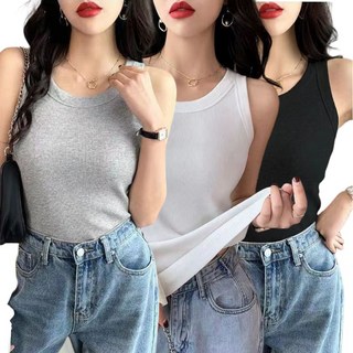 베르슈어 베이직 골지 슬림 민소매 나시 3종