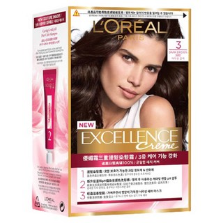 L'OREAL PARiS 巴黎萊雅 優媚霜染髮霜, 1個, 深棕色