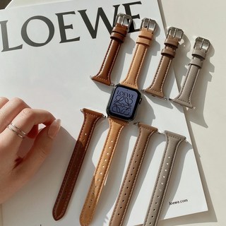 頂級皮革 Apple Watch 皮質錶帶 11/10/SE/9-3代 40/41/42/44/45/46mm, 象灰,42/44/45/46/49mm, 1個