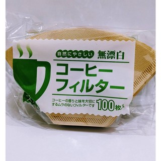 咖啡濾紙100入 無漂白 2-4人用 扇形濾紙 日本濾紙 均質濾紙, 1個