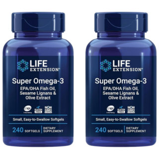 라이프익스텐션 슈퍼 오메가3 피쉬오일 240정 2개