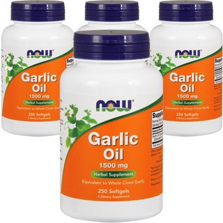 NOW Foods 大蒜精軟膠囊 1500mg, 250顆, 4罐
