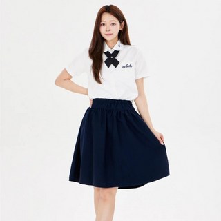 (대여) 네이비 스타 화이트 셔츠 크로스 타이 세트(