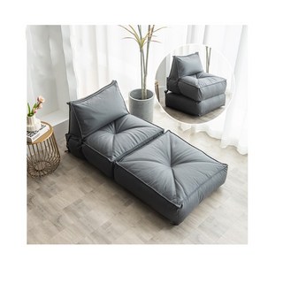 摺疊沙發躺椅 單人榻榻米和室椅 好整理不佔空間, 1個, 高級灰