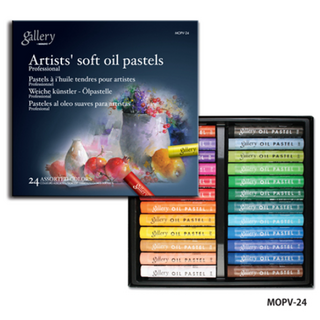 문교 소프트 오일 지함 파스텔 MOPV-24, 24colors, 10개