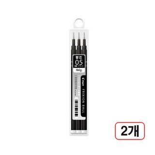 지워지는 프릭션볼펜 0.5mm, 2개, 리필 흑색 3개입