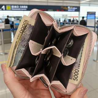 모아뎀 일본 엔화 동전 지갑 RFID차단 파우치