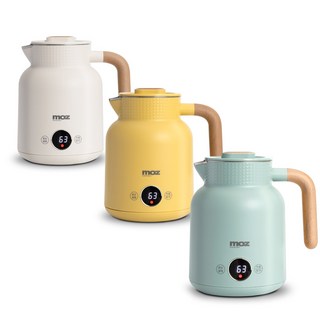 모즈스웨덴 온도표시 전기티포트 무선 커피포트기 보온 온도조절 분유 스텐 1L MC-1500 설정온도유지, MC-1500BG(블루이시그린)