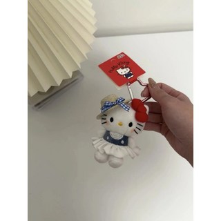 草帽Kitty 夏日度假 Kitty 掛飾 可愛飾品 粉紅公仔 毛絨掛飾, 1個