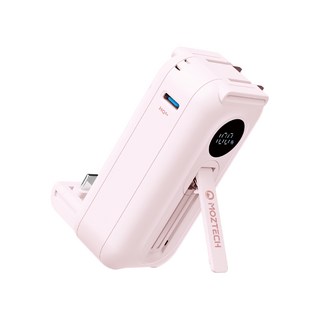 MOZTECH 太空艙 多功能口袋 行動電源 迷你 直插式 萬能充, 櫻花粉,蘋果接頭款