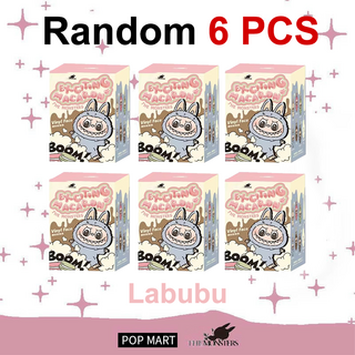 Labubu 괴물 인형 블라인드 박스 하트 이동 마카롱 애니메이션 피규어 추측 가방 교수형 펜던트 장난감 생, 03 6 PCS