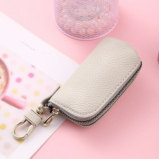 多功能皮革鑰匙包，可掛式簡約通勤收納小包