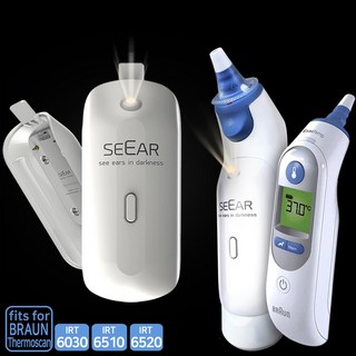 씨어커버 공식본사몰 브라운체온계전용 LED 라이트커버 ver 3.0 자동꺼짐기능 추가 체온계 미포함 브라운 필터캡, 1개