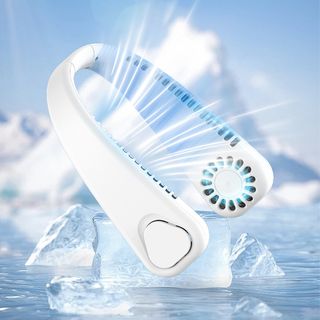 Hankee 휴대용 무선 넥밴드 선풍기 급속냉각 대용량, F2