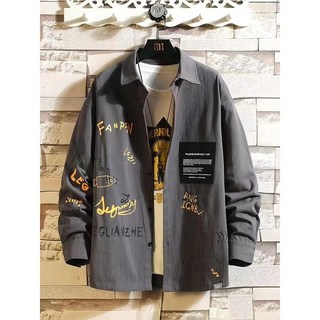 工裝風耐磨長袖休閒襯衫