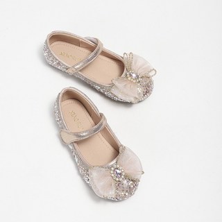 女童亮片公主鞋 蝴蝶結 娃娃鞋