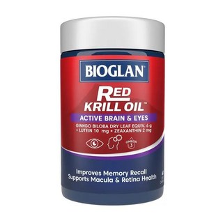 바이오글랜 레드 크릴오일 액티브 브레인 앤 아이즈 캡슐 Bioglan Red Krill Oil, 4개, 60정