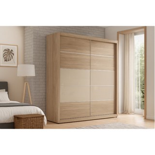 賀雅家居 格瑞斯5尺拉門衣櫥 1252-3 衣櫃 收納櫃 置物櫃 日系無印風 台灣製造 工廠直營 免組裝