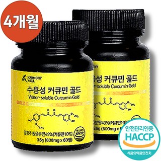 [건강이네] 수용성 커큐민 흡수력높은 강황 면역력영양제 염증영양제 구절초 상어연골 보스웰리아 함유, 2박스, 36g