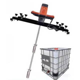 페인크 교반기 전동 화학 공압식 에어 드럼 탱크 믹서기 IBC, 1개, 전동 믹서기 삼엽 프로펠러+분산판