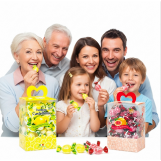 [이탈리아 직수입 캔디 선물세트] 포지타노 카스텔리모 선물용 레몬 캔디 350g 모로오렌지 캔디 350g 대용량 입덧 임산부 졸음방지 사무실 캔디 회사 간식 캔디 개별 포장, 10개, 700g