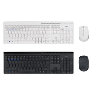 雷柏RAPOO 8100GT三模無線鍵鼠組 K8100M M100silent 無線鍵盤滑鼠套裝, 白, 數字鍵盤
