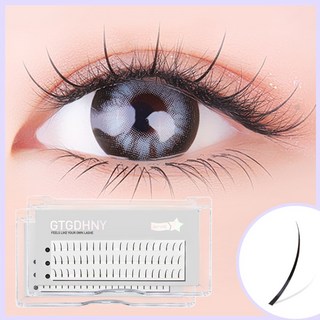 A/M 모양 스파이크 속눈썹 미리 만들어진 가리비 피쉬테일 클러스터 속눈썹 메이크업 확장 개별적으로 자연 푹신한 슬림 블렌드 믹스타입 A형 I형, 3개, MIX(9-10-11mm)