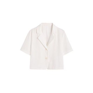雪紡短版小西裝外套 薄款垂感休閒上衣