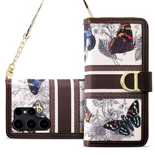 갤럭시 A24 A245 햅번 지퍼 지갑 다이어리 휴대폰 케이스 체인스트랩 포함