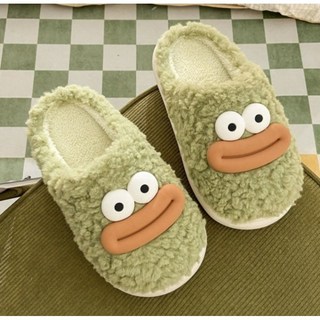 MUSE家居 可愛香腸嘴造型絨毛拖鞋 厚底室內保暖拖鞋