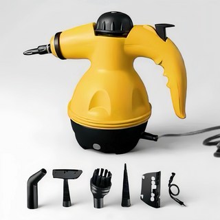 가정용 고압 스팀청소기 고온살균핸디 분사용, 노랑