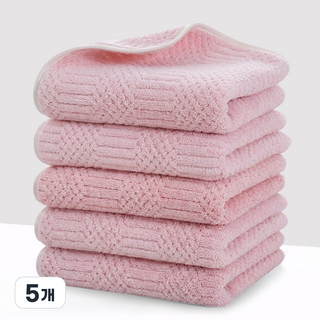 아호메오네 가정용 세면 타올 호텔 수건 40수 흡수잘되고, 5개, 베이비핑크