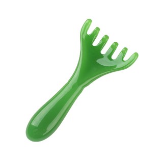 HUA 헤드 마사지 수지 사슴 뿔 두피 Gua Sha 릴렉스 릴리프 스트레스 개선 긁기, 01 Green