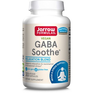 Jarrow FORMULAS 賈羅公式 GABA Soothe無麩質素食膠囊, 30顆, 1罐