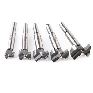 極光商城-5件式木工開孔器打孔鑽頭組，出口木材專用刃具平翼鑽孔擴孔鉸鏈適用，提升木工效率, 1個, 5件組