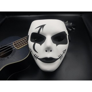 【銅板屋】8款街舞手繪面具 鬼步 萬聖節 COSplay 主題舞會表演 死神 Hip-hop 鬼臉 跳舞, 1個, B-黑色箭頭