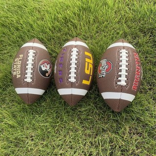 橄欖球 美式足球 美式橄欖球成人標準比賽訓練3/6/9號兒童青少年腰旂練習運動, 3號球隊隨機款 兒童皮軟, 1個